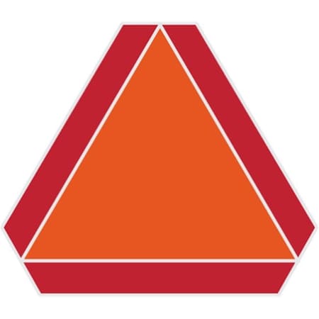 Hillman Hillman 840628 14 x 16 in. Slow-Moving Vehicle Sign; Orange & Red 840628